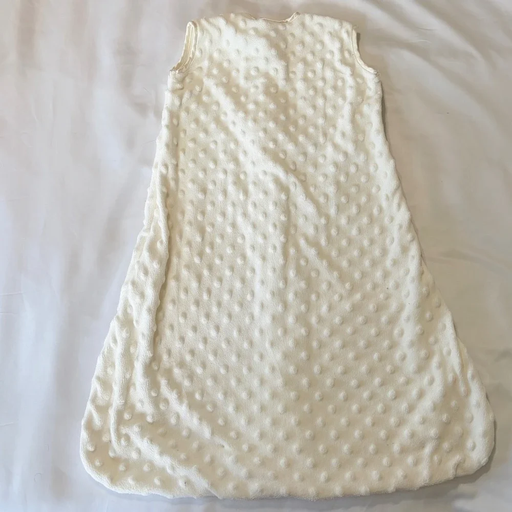 Halo SleepSack Wearable Blanket Cream Minky Dot Fleece Sleep Bag Small 0-6mo